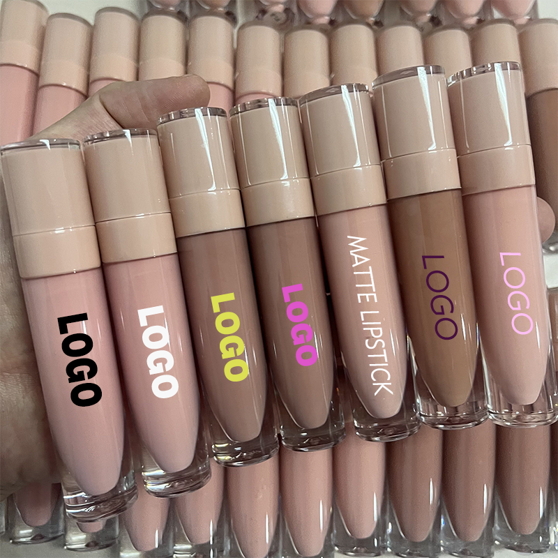 High quality cosmetics waterproof long lasting soft velvet matte nude liquid lipstick with private label