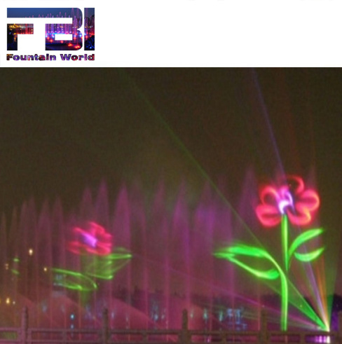 customized size iron material floated water screen projection movie  water movie fountain show project