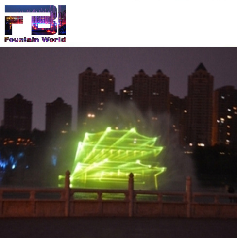 customized size iron material floated water screen projection movie  water movie fountain show project