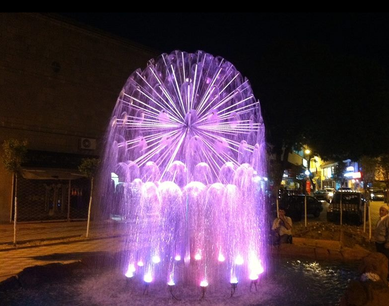 1m size 304 stainless steel fountain crystal ball fountain nozzles outdoor dandelion water  fountains with lights