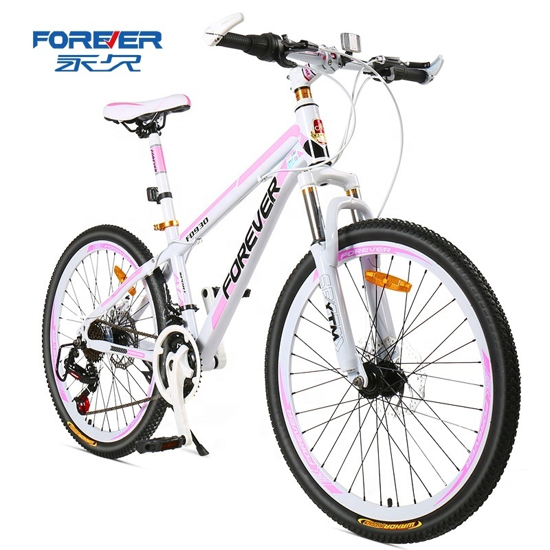 FOREVER MTB Pink Girl 24/26 Inch Bicycle 27 Speed Bicycle Mountain