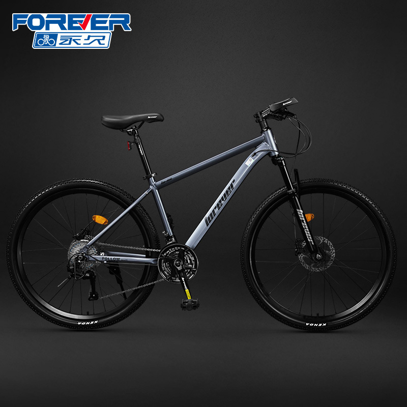 FOREVER New Aluminum Alloy Hydraulic Disc Brake Bike 24/26/27.5 Inch 24/27/30 Speed MTB Mountain Bike