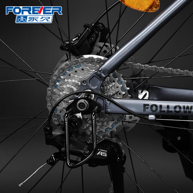 FOREVER New Aluminum Alloy Hydraulic Disc Brake Bike 24/26/27.5 Inch 24/27/30 Speed MTB Mountain Bike