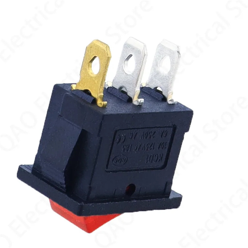 KCD1 2PIin 3Pin Boat Car Rocker Switch 6A/10A 250V/125V AC Red Yellow Green Blue black Button Best Price KCD1