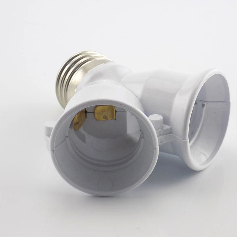 1 E27 To 2 E27 Splitter Lamp Bulb Base Adapter Converter 2E27 265V 2A LED Y Shape Socket Light Holder Conversion Socket