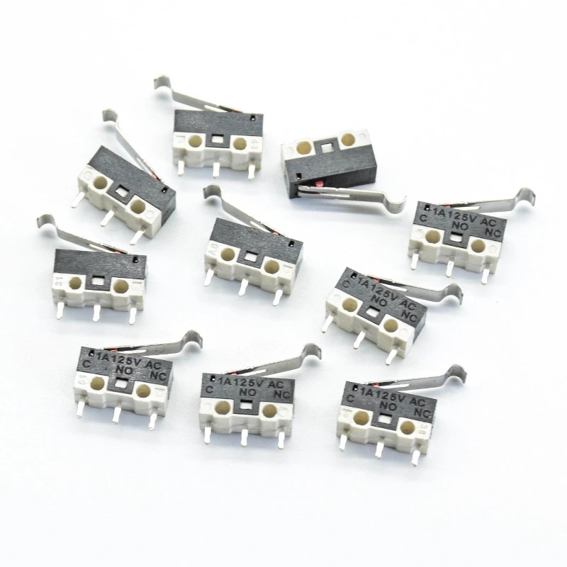 Micro Limit Switch Push Button Switch 1A 125V AC Mouse Switch 3Pins Long handle Roller Lever Arm SPDT 12* 6 *6mm TIAIHUA