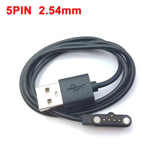 5 pin USB 2.54mm Pogo Magnet Cable for Kids Smart Watch Charging Cable Charge Cable for A20 A20S TD05 V6G Magnetic Charger