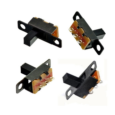 3 Pin 2 Position Black Mini Size SPDT Micro Slide Switch SS12F15VG6 Handle Length 6MM