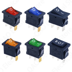 KCD1 2PIin 3Pin Boat Car Rocker Switch 6A/10A 250V/125V AC Red Yellow Green Blue black Button Best Price KCD1