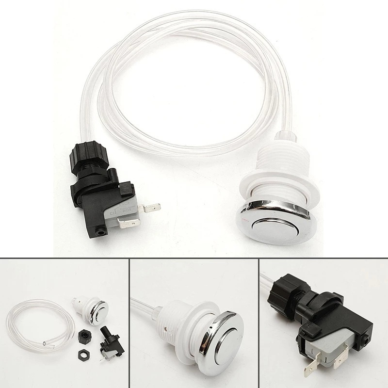 Air Switch On Off Push Button 32mm For Bathtub Spa Garbage Whirlpool Pneumatic Micro Switch Toggle Electronic Home Kit