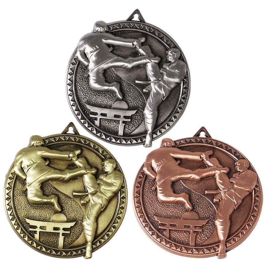 Metal Soccer 5K Running Medal Gold with Ribbon Sports Custom Sports Souvenir Medals and Trophies Fiesta Medal