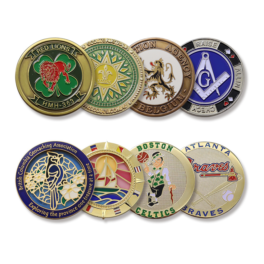 No Minimum Custom Souvenir Copper Coin Gold Silver Zinc Alloy Metal Europe Challenge Coins