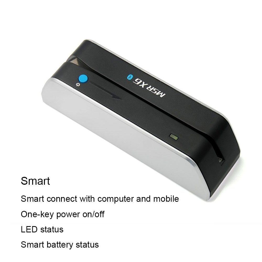 msrx6 bluetooth magnetic swipe card reader writer