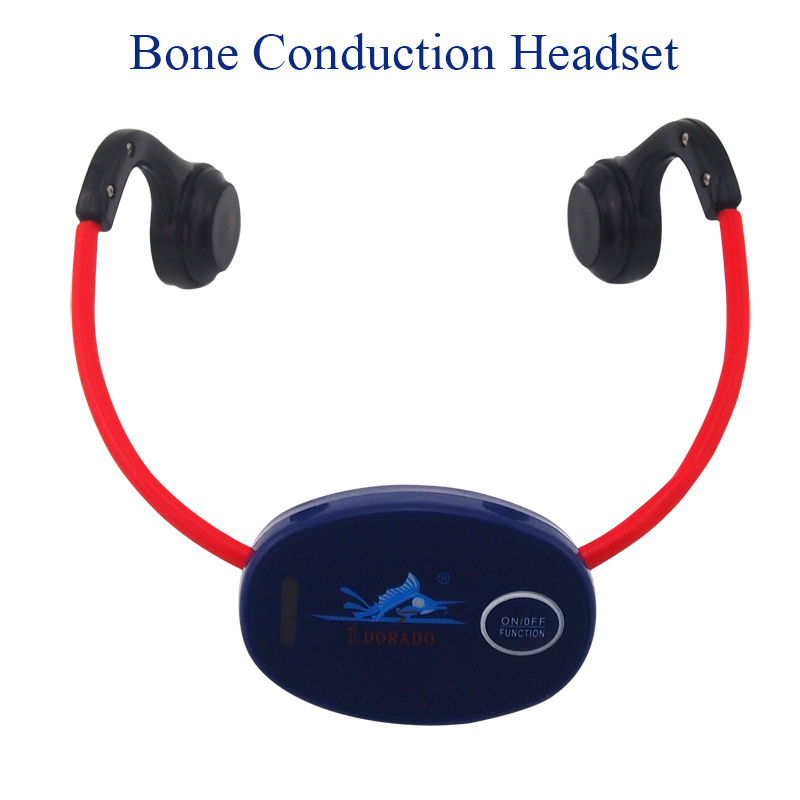 Bone conduction synchronized swimming headset with swimming coach walkie talkie as Swimming Competition Tools