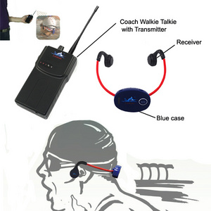 Bone conduction synchronized swimming headset with swimming coach walkie talkie as Swimming Competition Tools