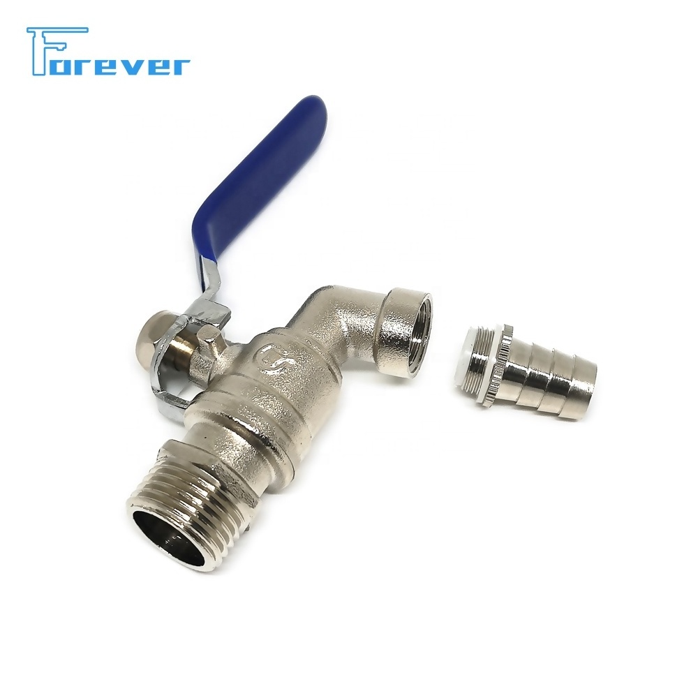 Wholesale Brass thickened 1/2 IBC ton drum high temperature Hot water faucet 4'' 6'' heating boiler fast boiling Bibcock