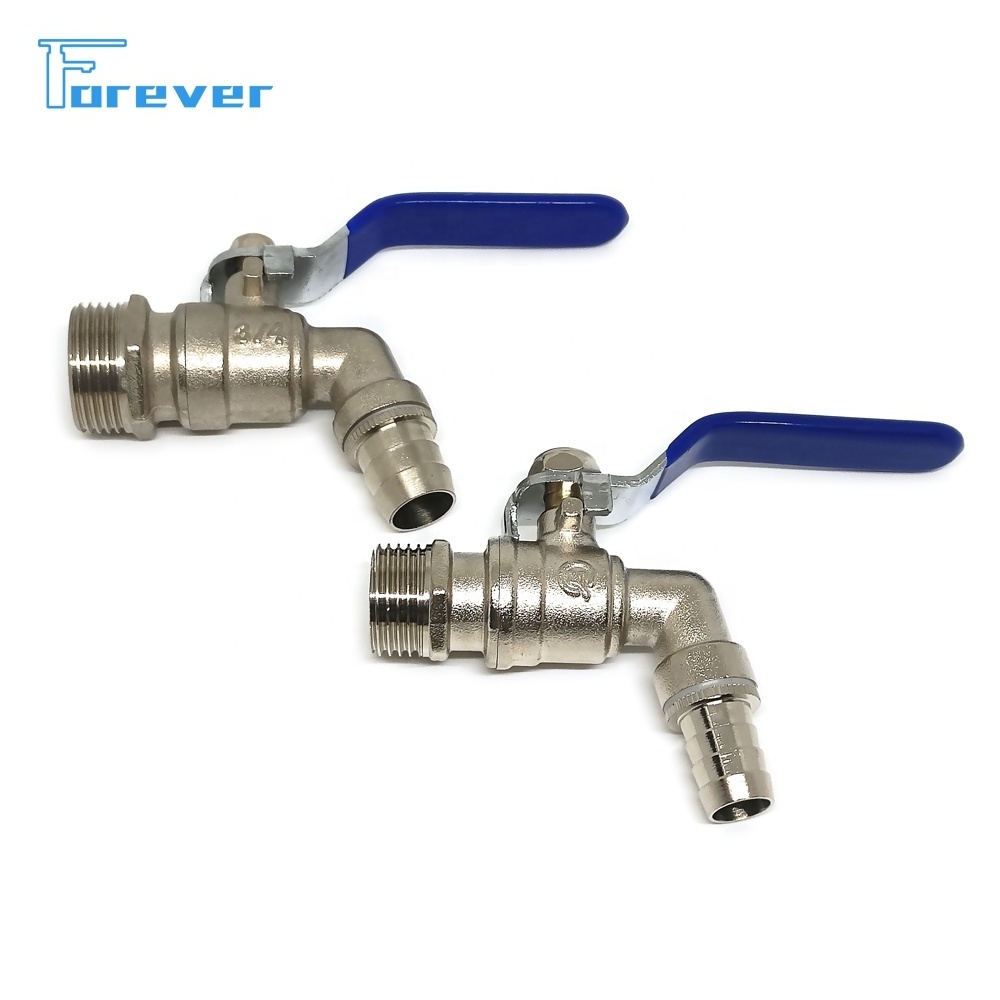 Wholesale Brass thickened 1/2 IBC ton drum high temperature Hot water faucet 4'' 6'' heating boiler fast boiling Bibcock