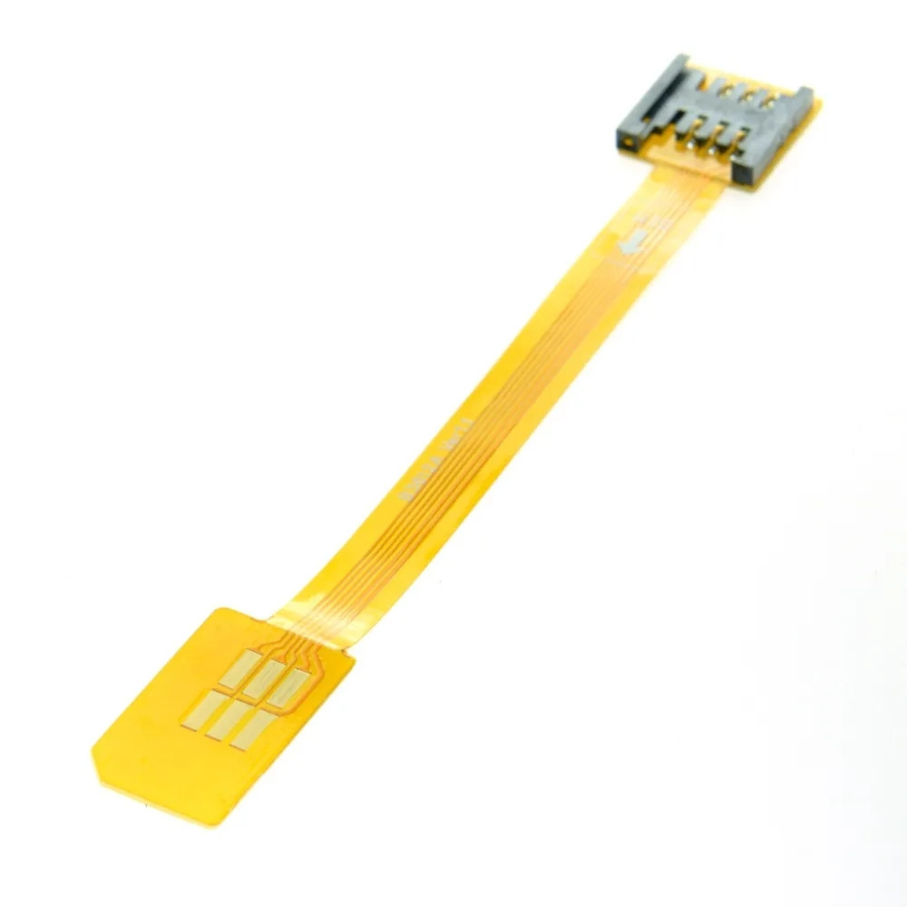 GSM CDMA Standard UIM SIM Card Kit Male to Female Extension Soft Flat FPC Cable Extender 10cm