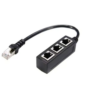 RJ45 Cat7e Splitter Cable Extension Line One Three Network Transfer Connection cable One Three Bus CAT7 Network Connection cable