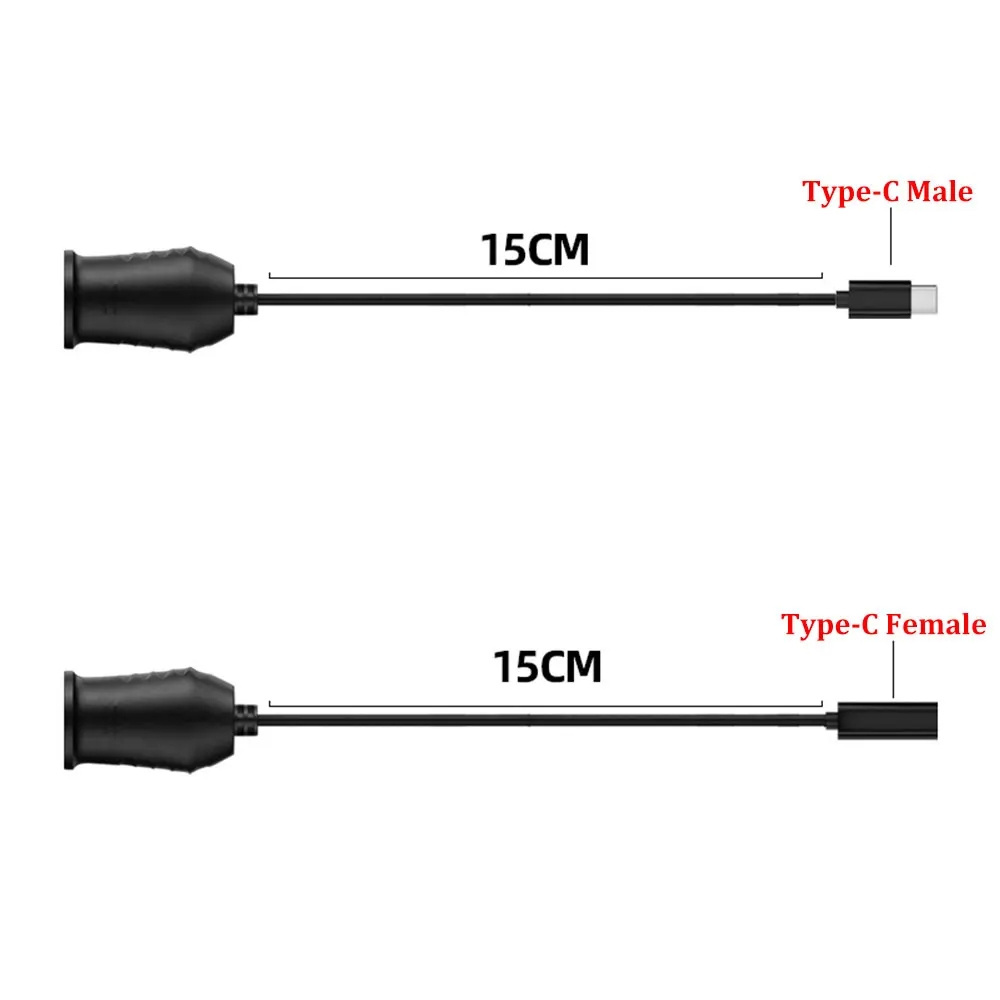 Type-C to Car Cigarette Lighter Adapter Car Fast Chargercigar Jack Professional Type-C Converter Cable Cord Support PD Protocol