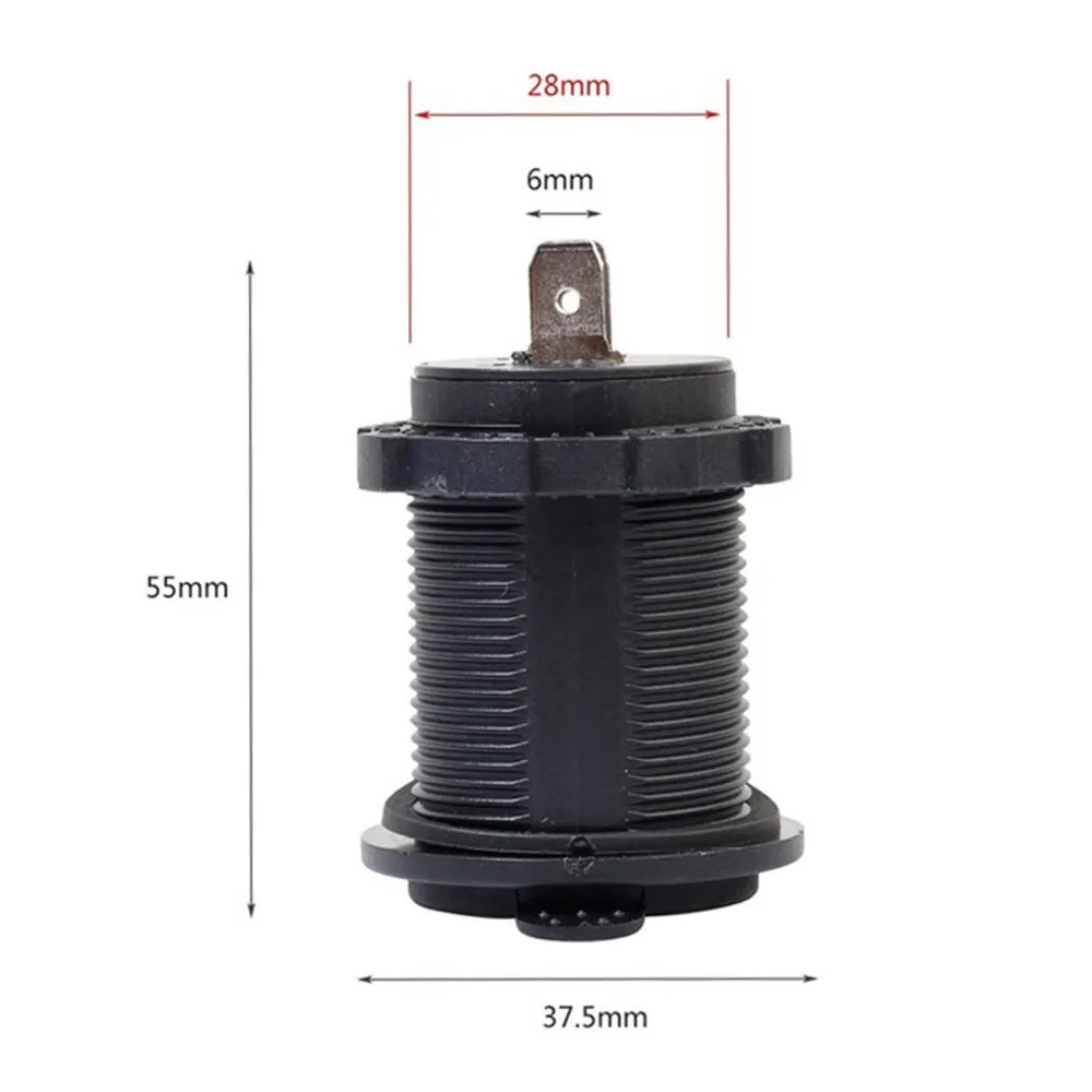 12V Waterproof Car Cigarette Lighter Socket Auto Boat Motorcycle Tractor Power Outlet Socket Receptacle Accessories Plug