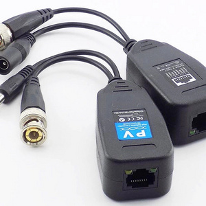 Passive CCTV Coax BNC Power Video Balun Transceiver Connectors to RJ45 BNC Male for CCTV Video Camera HDTVI/AHD