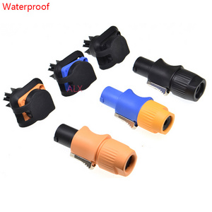 Waterproof 20A Powercon led speakon Power plug Panel Mount Adapter IP65 True Locking Cable Aviation connector 3pin NAC3FCA