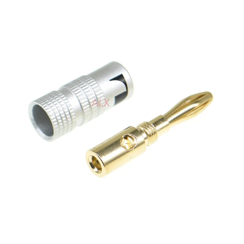 Banana Connector 4mm Speaker banana plugs 24K Copper gold plated 4mm Banana Jack match with 4mm binding post