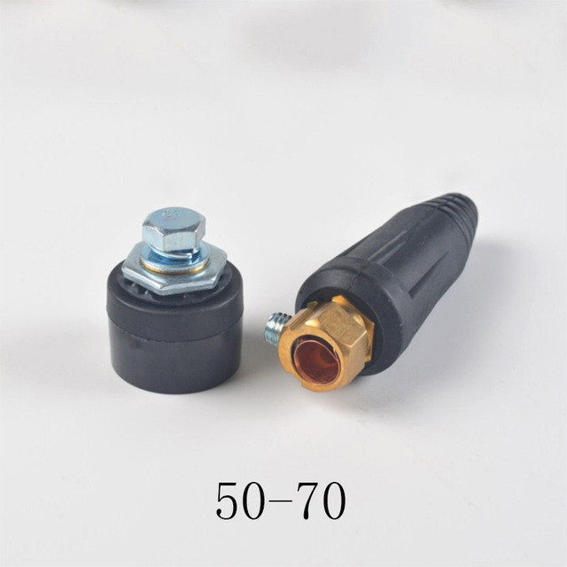 Europe Welding Machine Quick Fitting Female Male Cable Connector Socket Plug Adaptor DKJ 10-25 35-50 50-70 Cable Connector