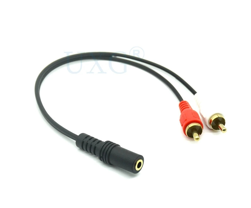 3.5mm RCA Female Connector Jack Stereo Cable Y Plug To 2 RCA Male Adapter 3.5 Audio Aux Socket Connector To Headphone Music Wire