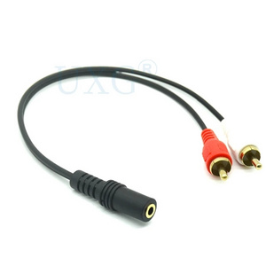 3.5mm RCA Female Connector Jack Stereo Cable Y Plug To 2 RCA Male Adapter 3.5 Audio Aux Socket Connector To Headphone Music Wire