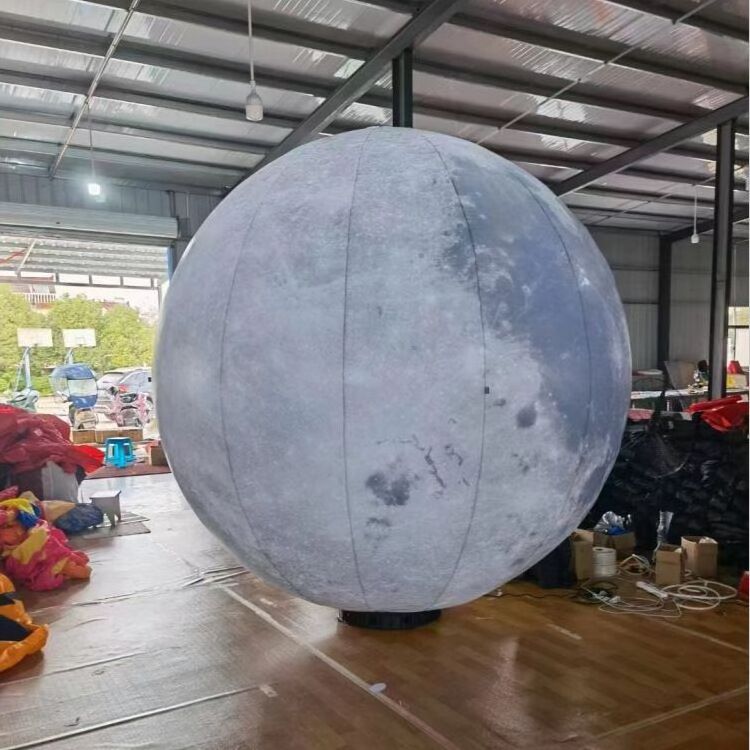 PVC material inflatable led lighting planet balloon