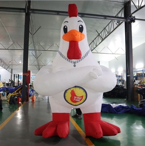 Newest Inflatable exhibition balloon giant model white inflatable chicken