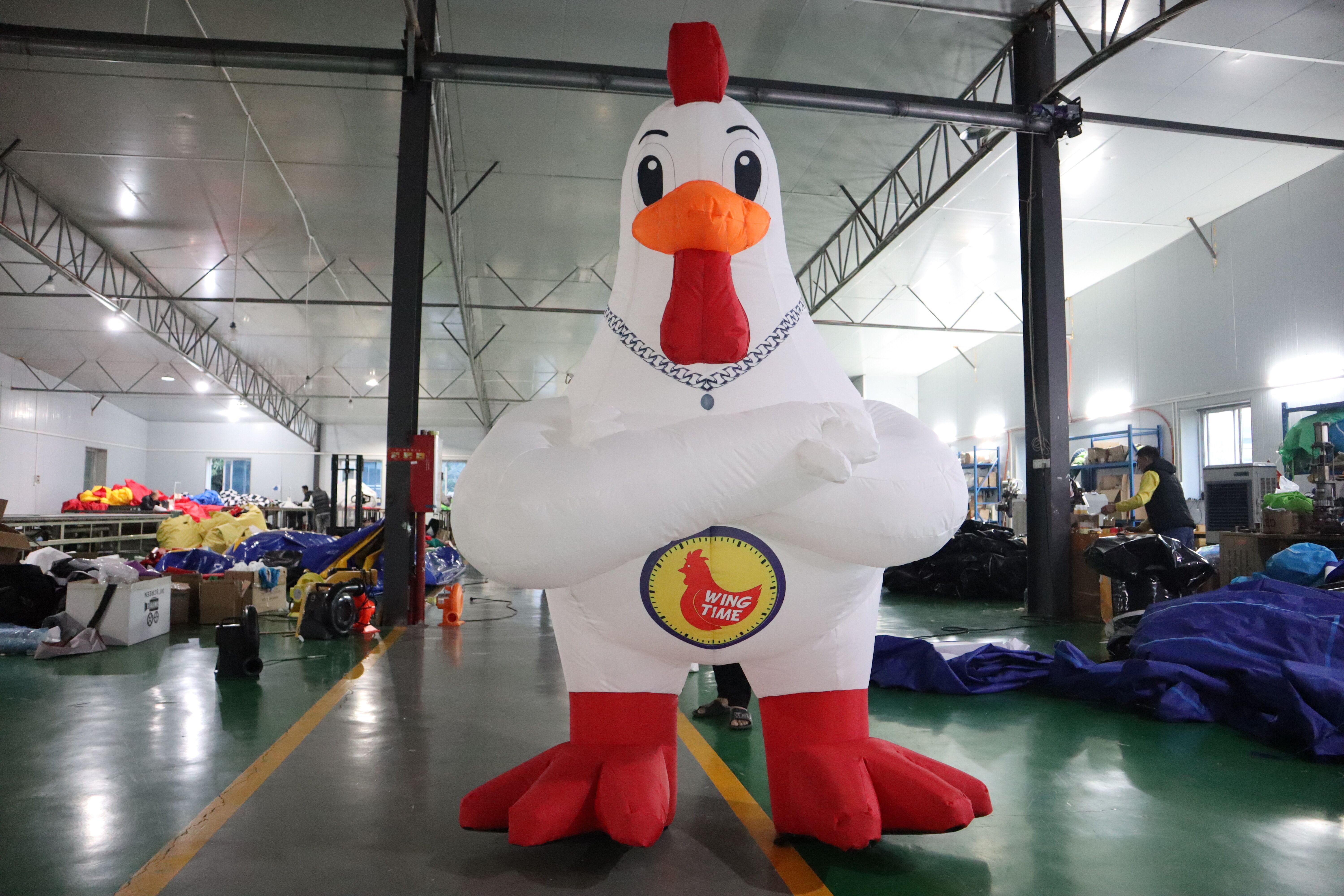 Newest Inflatable exhibition balloon giant model white inflatable chicken