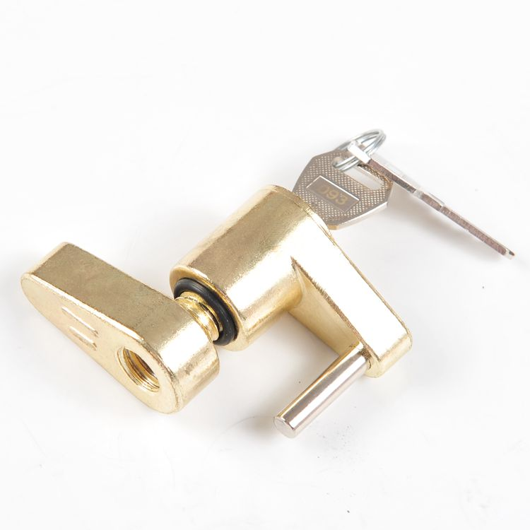 YH9008 23022 Brass-Plated Heavy duty Steel Trailer Tongue Coupler Lock