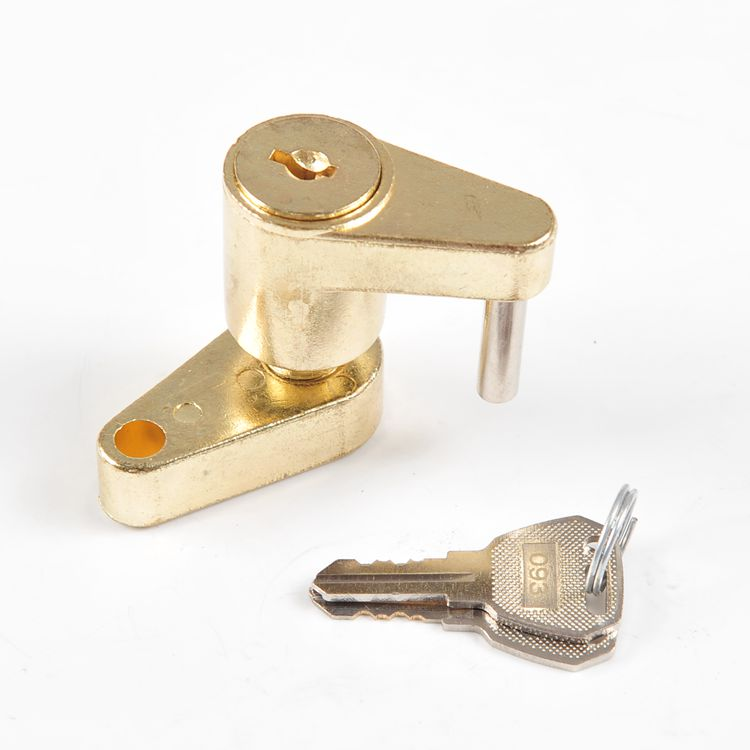 YH9008 23022 Brass-Plated Heavy duty Steel Trailer Tongue Coupler Lock