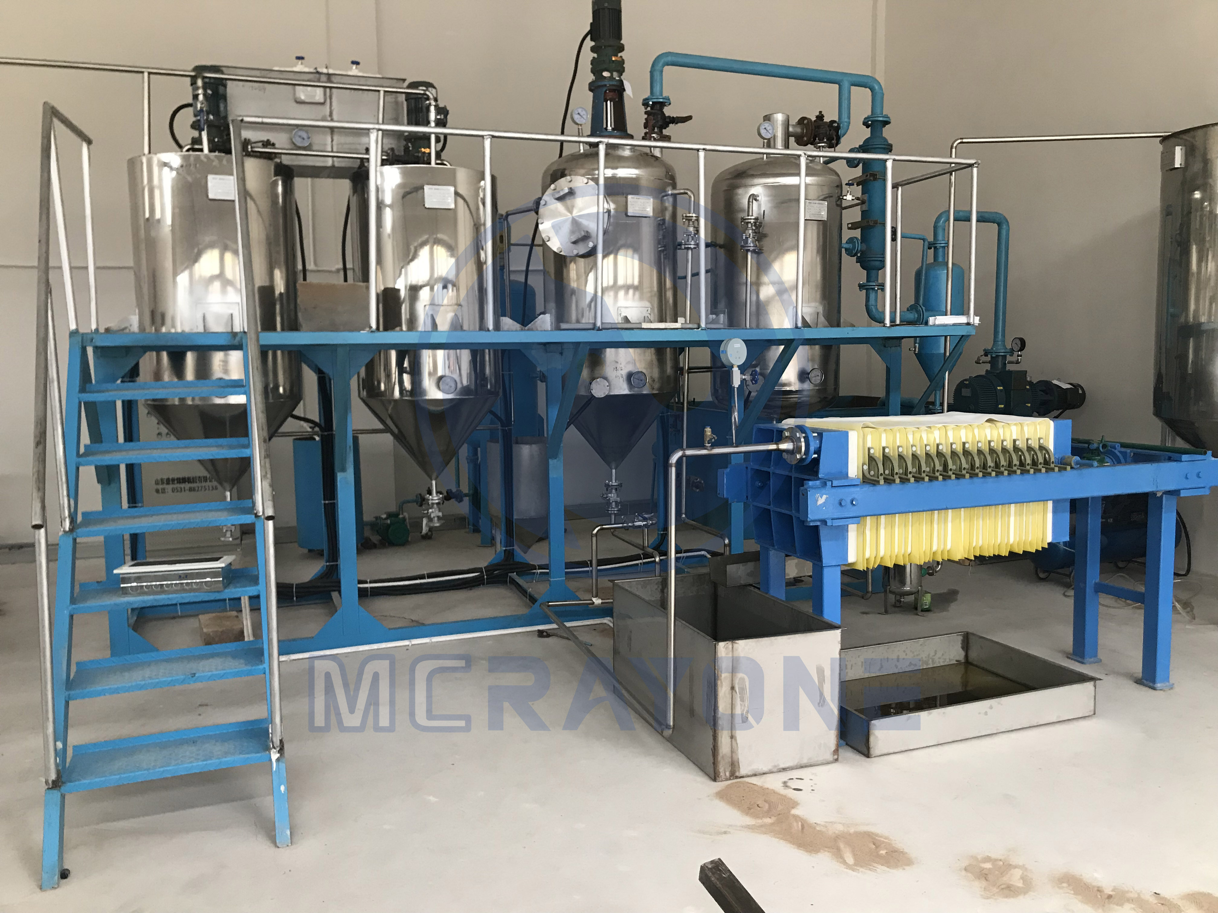 mini oil refinery machine small scale oil deodorizer machine palm oil refinery machine