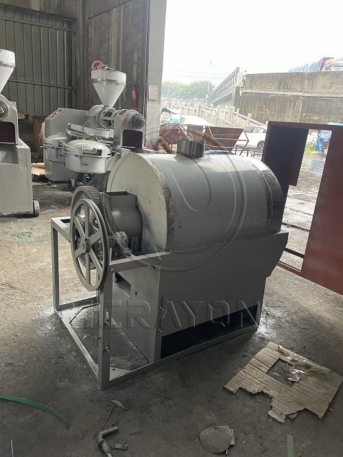 Top Sale used peanuts roasting machine / gas soybean roaster sunflower oil production line