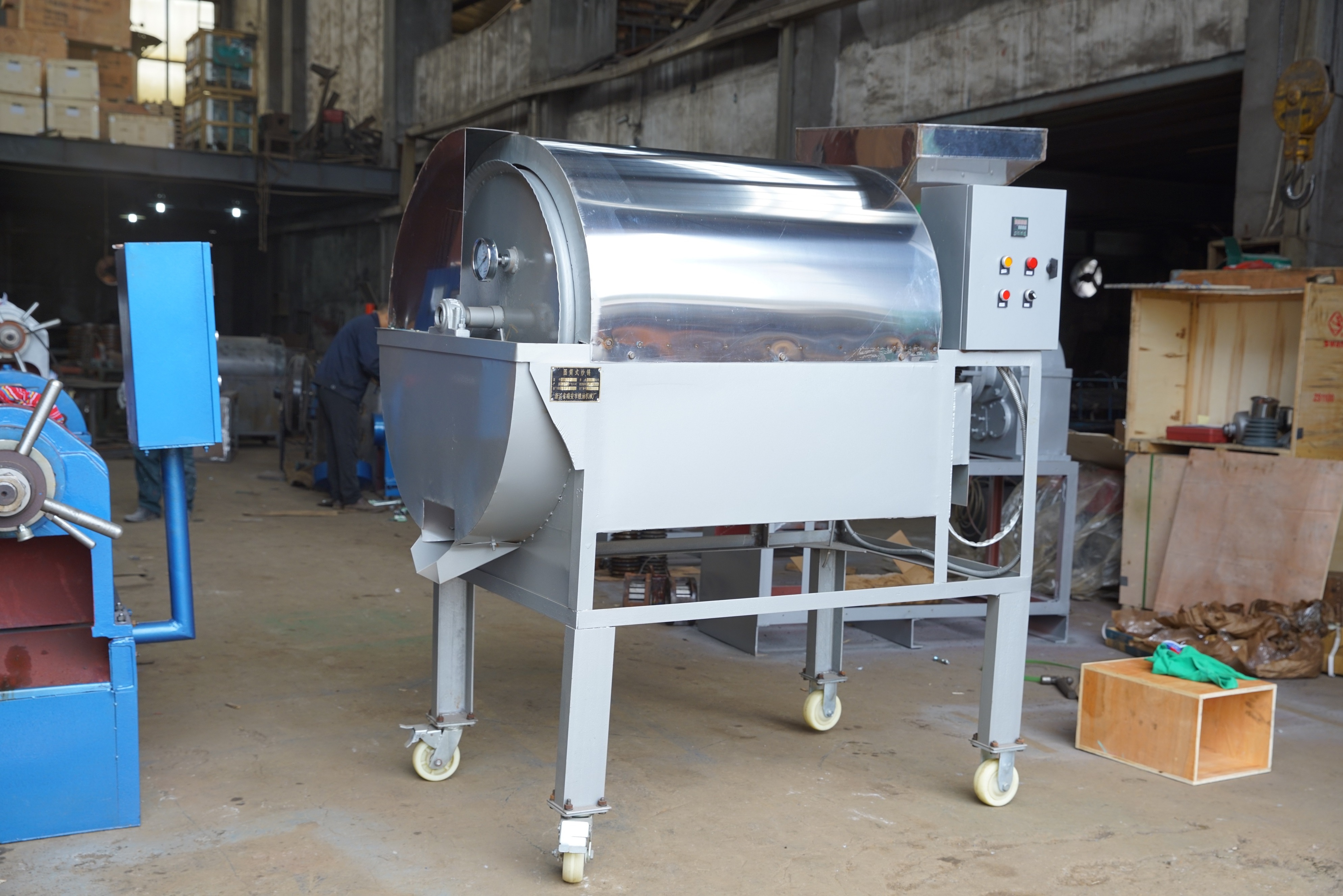 Automatic Electric Corn and Peanut Roaster Machine New and Used Nuts Processing Machines for Sale