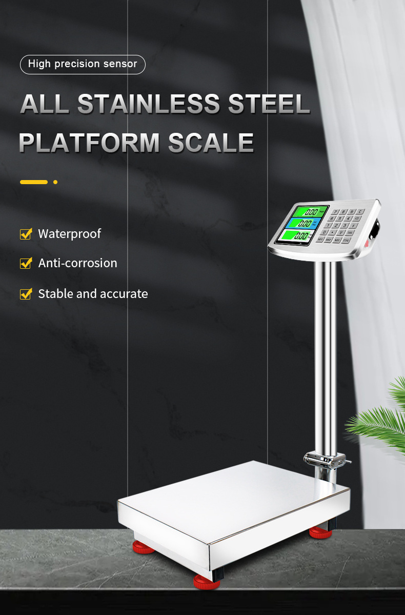 Hot sale stainless steel Heavy Duty Platform TCS System Electronic Scale Manual Weighing Scale 300/400 kg