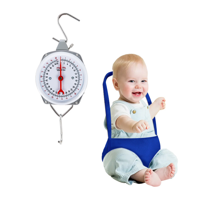 Analog 25kg 50kg 100 kg Baby Spring Scale 150kg 200kg Pointer Display Mechanical Hanging Scale