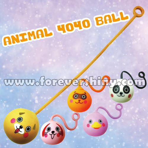 Redemption Candy Crane Plastic Gashapon Refill Gift Animal TPR Stretchy Elastic Toy Yo yo Ball with Capsule