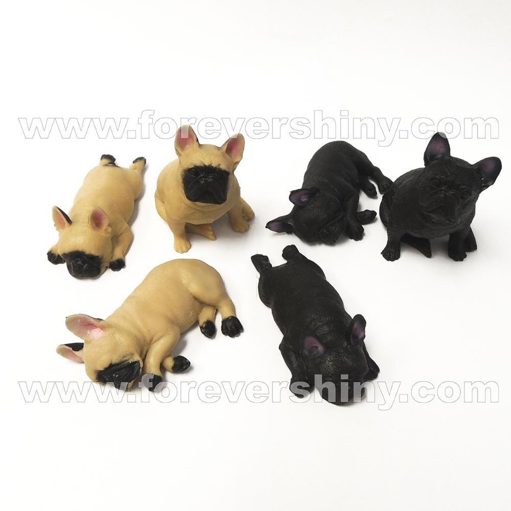 Novelty Cute Gacha Gashapon Small Toy 8.5cm TPR Cotton Filled Squeeze Stretchy Dog Figure Small Toy