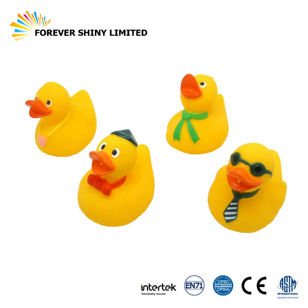 Promotional Gift Small Capsules Toys Egg Weighted Floating Yellow Rubber Vinyl Ducks for Vending Machines