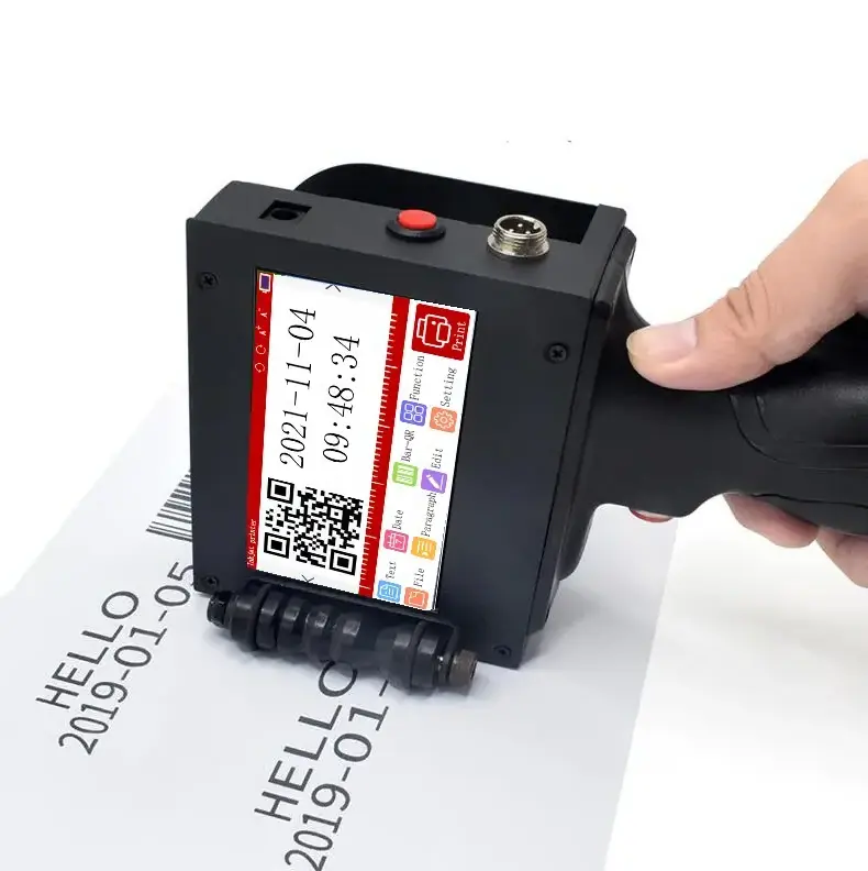 Expiration Date Stamp Hand Held Inkjet Batch Code Printing Coding Machine For Portable Handheld Inkjet Printer