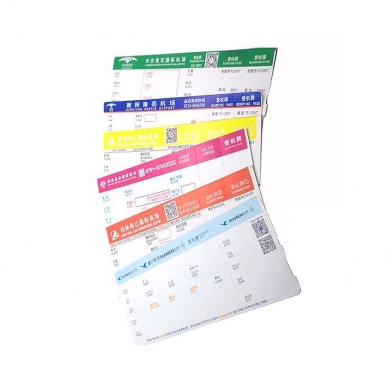 Factory Supply Factory Price Thermal Paper Boarding Pass Airline Ticket