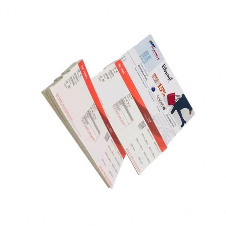 Factory Supply Factory Price Thermal Paper Boarding Pass Airline Ticket