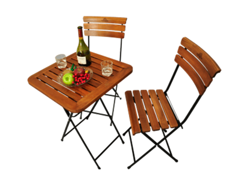 Garden steel set FST086 FSC337, Vietnam acacia wooden furniture, outdoor furniture