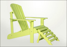 Adirondack Chair with Footrest Garden Chair Outdoor Furniture Solid Wood 900x700x945mm,