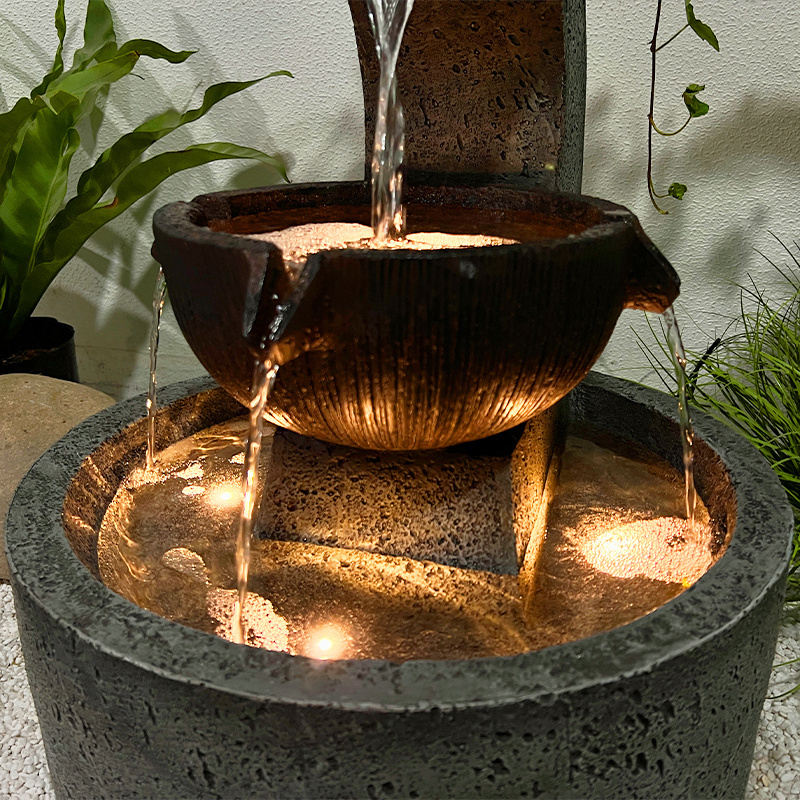 New Product Ideas 2022  Bowl Shape Led Water Fountain  Waterfall Fountain Outdoor for Patio Yard Garden